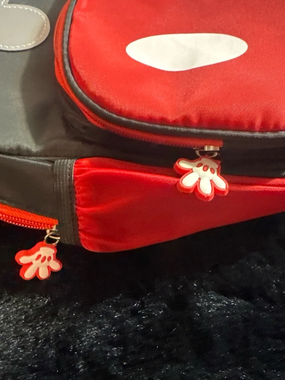 Kids Black and Red Character Ear Backpack